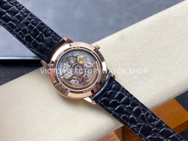 VC+ Factory Vacheron Constantin Patrimony 85180000R-9232 40mm Rose Gold Leather Strap Black Dial (11) VC+ Factory Vacheron Constantin Patrimony 85180/000R-9232 40mm Rose Gold Leather Strap Black Dial