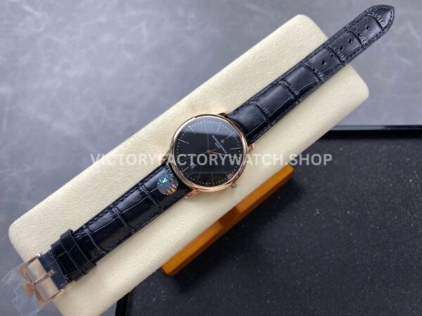 VC+ Factory Vacheron Constantin Patrimony 85180000R-9232 40mm Rose Gold Leather Strap Black Dial (6) VC+ Factory Vacheron Constantin Patrimony 85180/000R-9232 40mm Rose Gold Leather Strap Black Dial