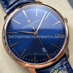 VC+ Factory Vacheron Constantin Patrimony 85180000R-B515 40mm Rose Gold Leather Strap Black Dial (4) VC+ Factory Vacheron Constantin Patrimony 85180/000R-B515 40mm Rose Gold Leather Strap Black Dial