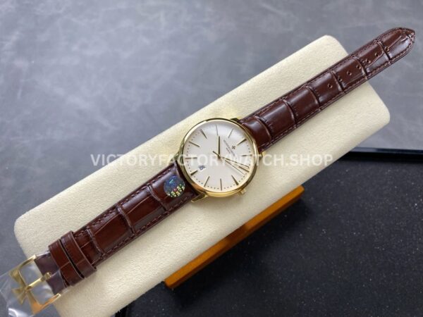 VC+Factory Vacheron Constantin Patrimony 85180000J-9231 40mm Yellow Gold Leather Strap Silver Dial (11) VC+Factory Vacheron Constantin Patrimony 85180/000J-9231 40mm Yellow Gold Leather Strap Silver Dial