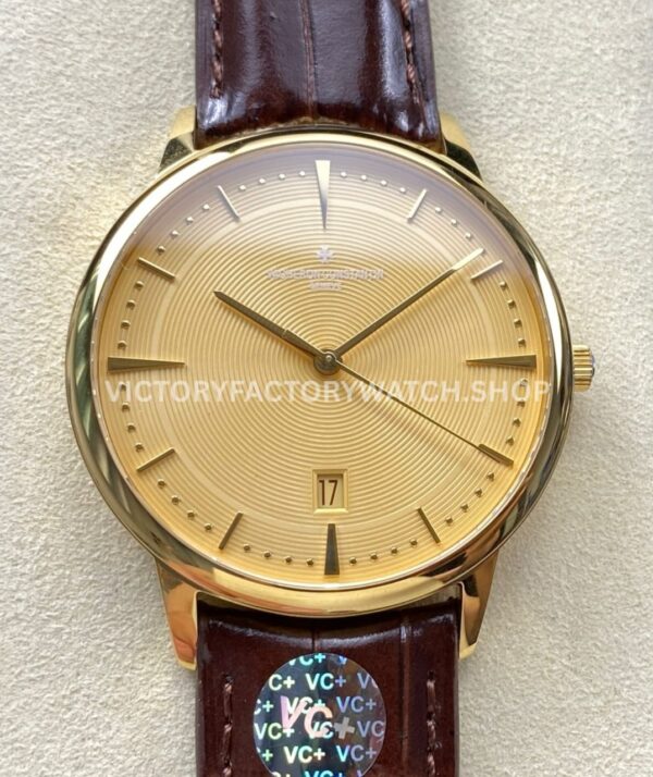 VC+Factory Vacheron Constantin Patrimony 85180000J-H069 40mm Yellow Gold Leather Strap Gold-Toned Dial (10) VC+ Factory Vacheron Constantin Patrimony 85180 000J H069 40mm yellow gold leather strap gold toned dial replica watch