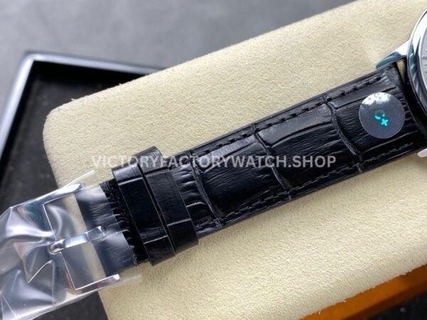 VC+ Factory Vacheron Constantin Patrimony 81180/000P-9220 Limited Edition 40mm Platinum Black Leather Strap Platinum Silver Dial