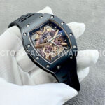 YS Factory Richard Mille Darth Vader Watch RM 47 43mm Black Ceramic Rubber Strap Skeletonized Dial (4) YS Factory Richard Mille Darth Vader Watch RM 47 43mm Black Ceramic Rubber Strap Skeletonized Dial
