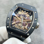 YS Factory Richard Mille Darth Vader Watch RM 47 43mm Black Ceramic Rubber Strap Skeletonized Dial (6) YS Factory Richard Mille Darth Vader Watch RM 47 43mm Black Ceramic Rubber Strap Skeletonized Dial