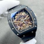 YS Factory Richard Mille Darth Vader Watch RM 47 43mm Black Ceramic Rubber Strap Skeletonized Dial (8) YS Factory Richard Mille Darth Vader Watch RM 47 43mm Black Ceramic Rubber Strap Skeletonized Dial