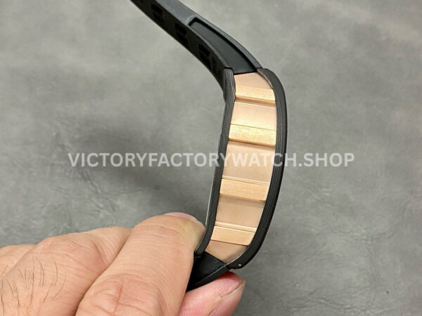 YS Factory Richard Mille Darth Vader Watch RM47 43mm Carbon Fiber Rubber Strap Skeletonized Dial (4) YS Factory Richard Mille Darth Vader RM 47 43mm Black Carbon Fiber Black Rubber Strap Skeletonized Dial
