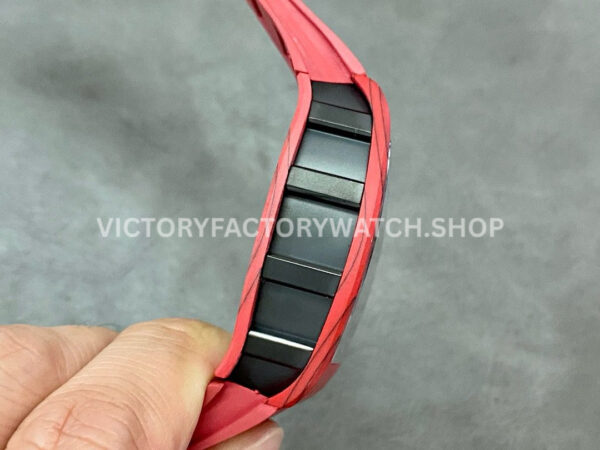 YS Factory Richard Mille RM 52-01 43mm Red Carbon Fiber Red Rubber Strap Skeletonized Skull Dial
