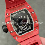 YS Factory Richard Mille RM 52-01 43mm Red Carbon Fiber Red Rubber Strap Skeletonized Skull Dial