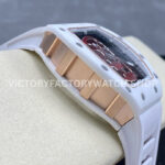 YS Factory Richard Mille RM 52-01 43mm Titanium White Rubber Strap Red Skeletonized Skull Dial