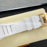 YS Factory Richard Mille RM 52-01 43mm White Ceramics White Rubber Strap Green Skeletonized Skull Dial