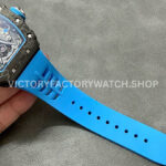 YS Factory Richard Mille RM 53-01 43mm Carbon Fiber Blue Rubber Strap Skeletonized Black Dial (6) YS Factory Richard Mille RM 53-01 43mm Carbon Fiber Blue Rubber Strap Skeletonized Black Dial