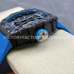 YS Factory Richard Mille RM 53-01 43mm Carbon Fiber Canvas Rubber Strap Skeletonized Black Dial (1) YS Factory Richard Mille RM 53-01 43mm Carbon Fiber Canvas Rubber Strap Skeletonized Black Dial