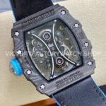 YS Factory Richard Mille RM 53-01 43mm Carbon Fiber Canvas Rubber Strap Skeletonized Black Dial (2) YS Factory Richard Mille RM 53-01 43mm Carbon Fiber Canvas Rubber Strap Skeletonized Black Dial