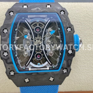 YS Factory Richard Mille RM 53-01 43mm Carbon Fiber Canvas Rubber Strap Skeletonized Black Dial (8) YS Factory Richard Mille RM 53-01 43mm carbon fiber canvas rubber strap skeletonized black dial