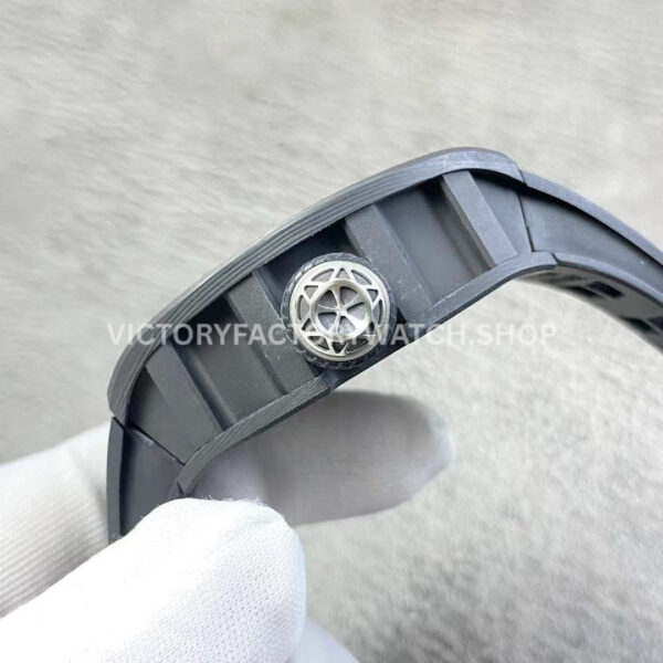 YS Factory Richard Mille RM52-05 43mm Carbon Fiber Black Rubber Strap Skeletonized Dial (6) YS Factory Richard Mille RM52-05 43mm Carbon Fiber Black Rubber Strap Skeletonized Dial