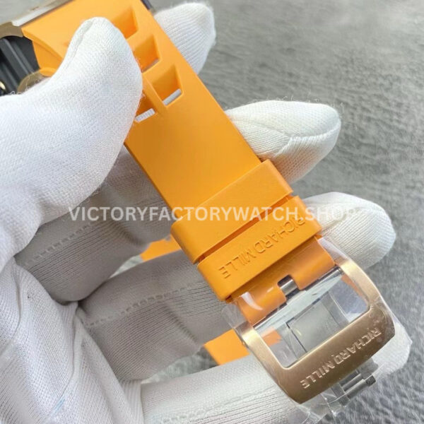 YS Factory Richard Mille RM 52-05 43mm Carbon Fiber Orange Rubber Strap Skeletonized Dial