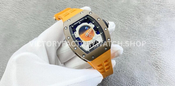 YS Factory Richard Mille RM 52-05 43mm Carbon Fiber Orange Rubber Strap Skeletonized Dial