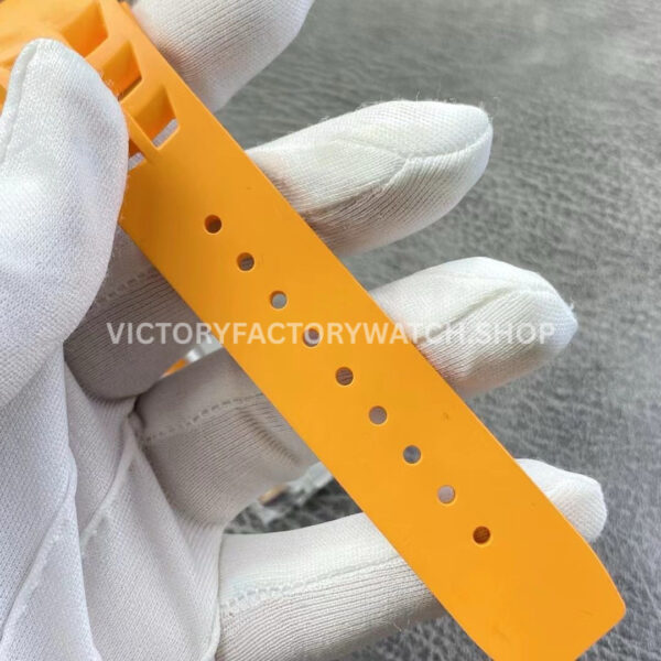 YS Factory Richard Mille RM 52-05 43mm Carbon Fiber Orange Rubber Strap Skeletonized Dial