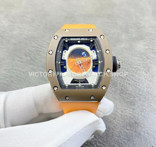 YS Factory Richard Mille RM 52-05 carbon fiber orange rubber strap skeletonized dial