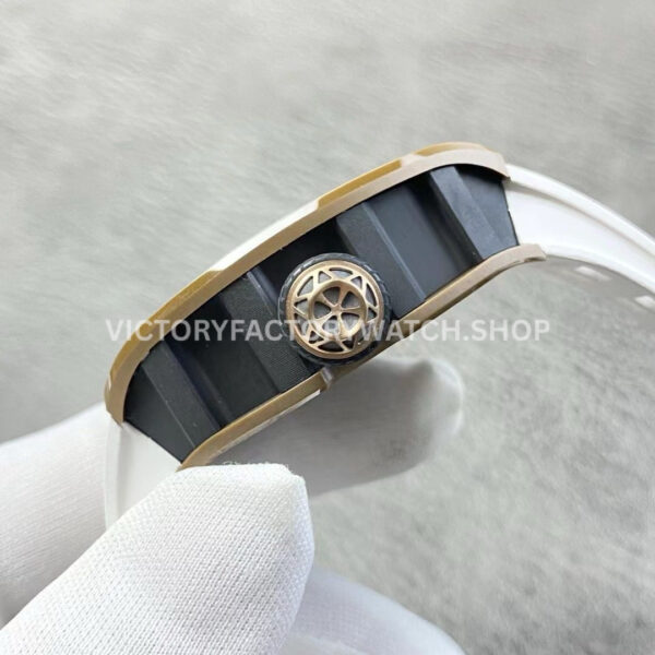 YS Factory Richard Mille RM 52-05 43mm Carbon Fiber White Rubber Strap Skeletonized Dial