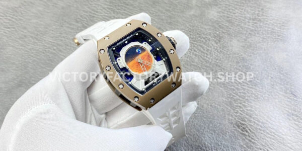 YS Factory Richard Mille RM 52-05 43mm Carbon Fiber White Rubber Strap Skeletonized Dial