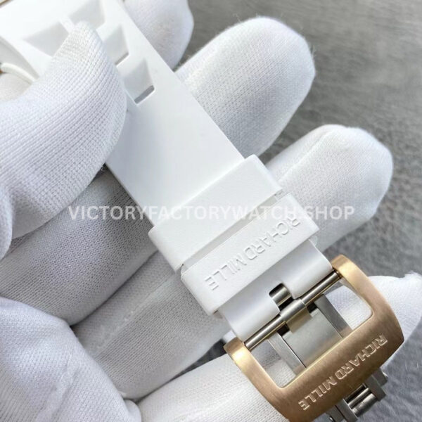 YS Factory Richard Mille RM 52-05 43mm Carbon Fiber White Rubber Strap Skeletonized Dial
