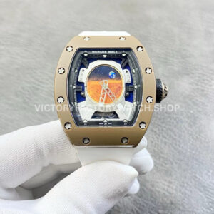YS Factory Richard Mille RM 52-05 carbon fiber white rubber strap skeletonized dial