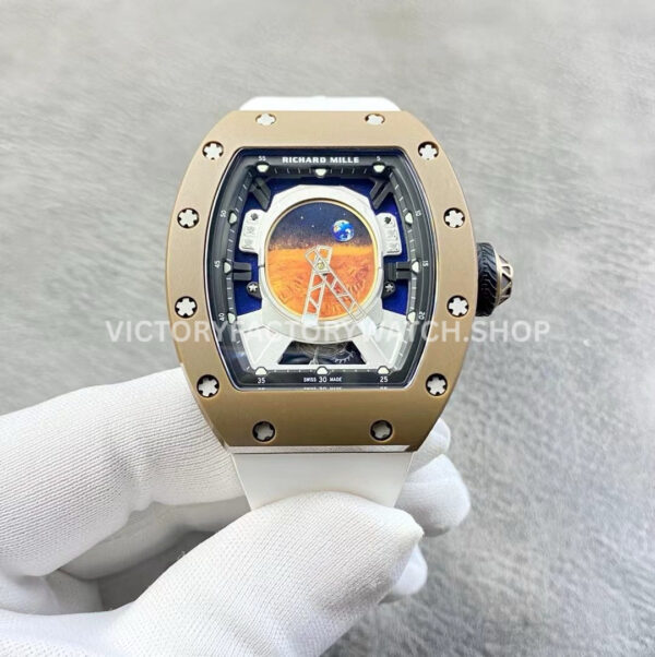 YS Factory Richard Mille RM 52-05 carbon fiber white rubber strap skeletonized dial