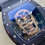 YS Factory Tourbillon Richard Mille RM 52-01 43mm Black Ceramic Rubber Strap Skeletonized Dial