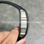 ZF Factory Richard Mille RM 055 42.7mm Carbon Fiber Black Rubber Strap Skeletonized Black Dial (1) ZF Factory Richard Mille RM 055 42.7mm Carbon Fiber Black Rubber Strap Skeletonized Black Dial