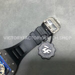 ZF Factory Richard Mille RM 055 42.7mm Carbon Fiber Black Rubber Strap Skeletonized Black Dial (7) ZF Factory Richard Mille RM 055 42.7mm Carbon Fiber Black Rubber Strap Skeletonized Black Dial