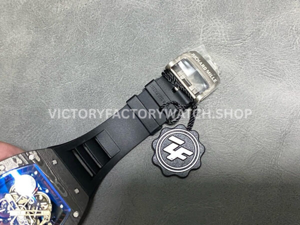 ZF Factory Richard Mille RM 055 42.7mm Carbon Fiber Black Rubber Strap Skeletonized Black Dial (7) ZF Factory Richard Mille RM 055 42.7mm Carbon Fiber Black Rubber Strap Skeletonized Black Dial