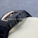 ZF Factory Richard Mille RM 055 42.7mm Carbon Fiber Black Rubber Strap Skeletonized Rose Gold Dial