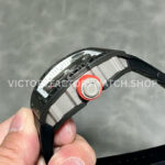 ZF Factory Richard Mille RM 055 42.7mm Carbon Fiber Black Rubber Strap Skeletonized White Dial (8) ZF Factory Richard Mille RM 055 42.7mm Carbon Fiber Black Rubber Strap Skeletonized White Dial