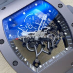 ZF Factory Richard Mille RM 055 42.7mm Full Grey Ceramic Rubber Strap Skeletonized Grey Dial