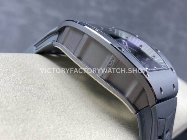 ZF Factory Richard Mille RM 055 42.7mm Full Grey Ceramic Rubber Strap Skeletonized Grey Dial