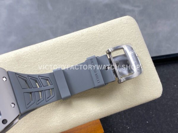 ZF Factory Richard Mille RM 055 42.7mm Full Grey Ceramic Rubber Strap Skeletonized Grey Dial