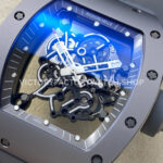 ZF Factory Richard Mille RM 055 42.7mm Full Grey Ceramic Rubber Strap Skeletonized Grey Dial