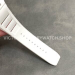 ZF Factory Richard Mille RM 055 42.7mm White Ceramic White Rubber Strap Skeletonized White Dial
