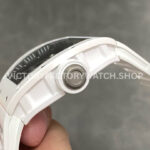 ZF Factory Richard Mille RM 055 42.7mm White Ceramic White Rubber Strap Skeletonized White Dial