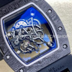 ZF Factory Richard Mille RM 055 42.7mm Titanium Black Rubber Strap Skeletonized Black Dial