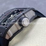 ZF Factory Richard Mille RM 055 42.7mm Titanium Black Rubber Strap Skeletonized Black Dial