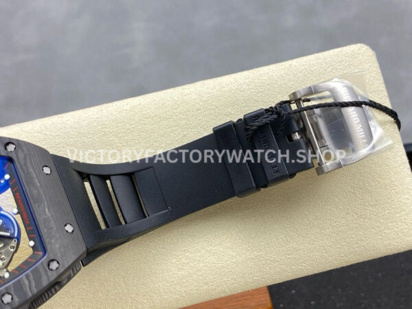 ZF Factory Richard Mille RM 055 42.7mm Titanium Black Rubber Strap Skeletonized Black Dial