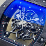 ZF Factory Richard Mille RM 055 42.7mm Titanium Black Rubber Strap Skeletonized Black Dial