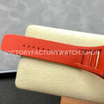 ZF Factory Richard Mille RM 055 42.7mm Titanium Red Rubber Strap Skeletonized Black Dial