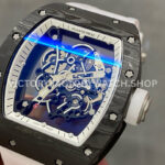 ZF Factory Richard Mille RM 055 42.7mm Titanium White Rubber Strap Skeletonized White Dial (6) ZF Factory Richard Mille RM 055 42.7mm Titanium White Rubber Strap Skeletonized White Dial