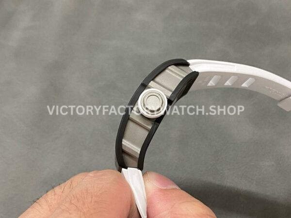 ZF Factory Richard Mille RM 055 42.7mm Titanium White Rubber Strap Skeletonized White Dial (7) ZF Factory Richard Mille RM 055 42.7mm Titanium White Rubber Strap Skeletonized White Dial