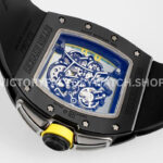 ZF Factory Richard Mille RM 061-01 Yohan Blake 42.7mm Black Ceramic Black Rubber Strap Skeletonized Green Dial (8) ZF Factory Richard Mille RM 61-01 Yohan Blake 42.7mm Black Ceramic Black Rubber Strap Skeletonized Green Dial