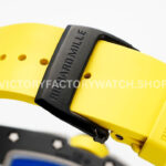 ZF Factory Richard Mille RM 61-01 Yohan Blake 42.7mm Black Ceramic Yellow Rubber Strap Skeletonized Green Dial