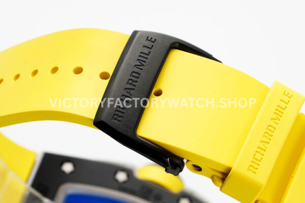 ZF Factory Richard Mille RM 61-01 Yohan Blake 42.7mm Black Ceramic Yellow Rubber Strap Skeletonized Green Dial